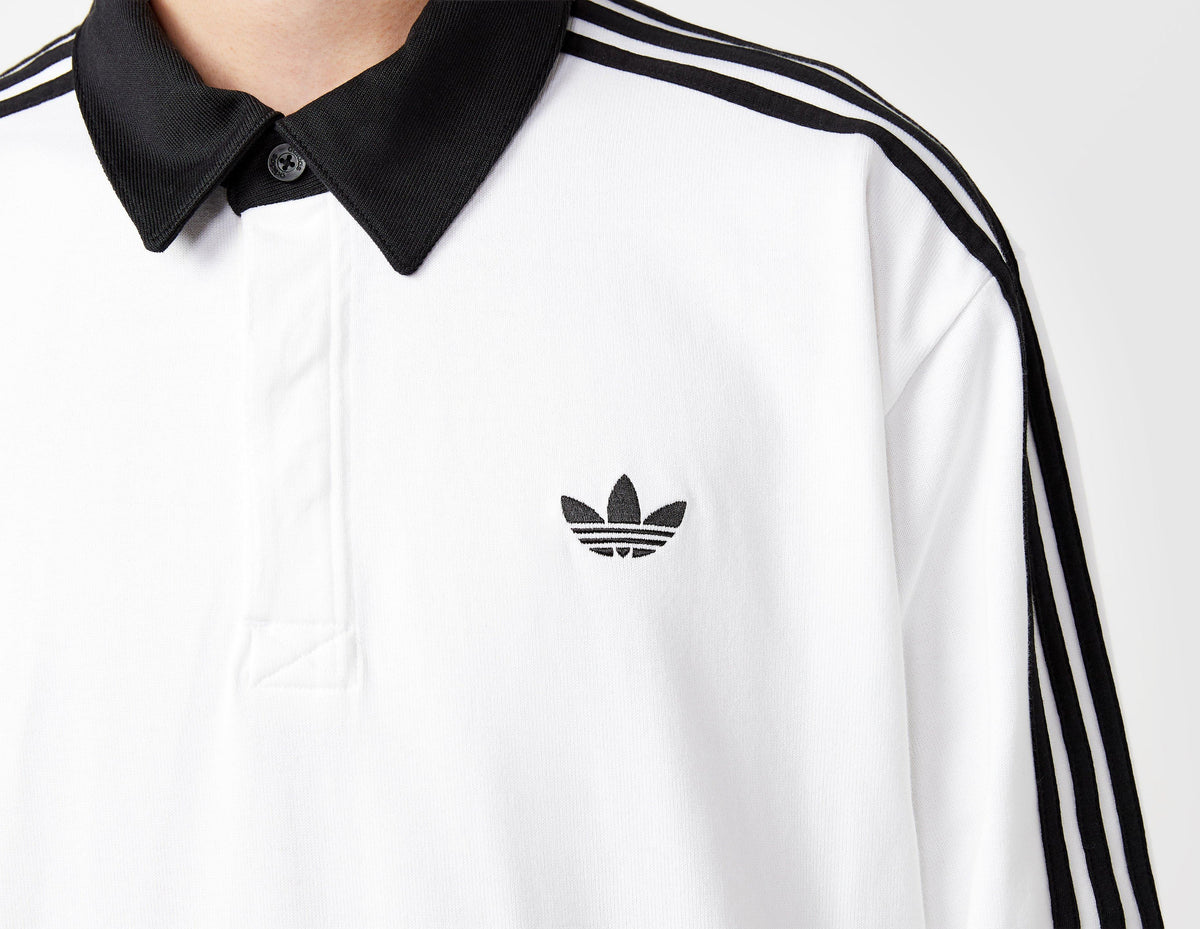 adidas Originals 3-Stripes Rugby Long Sleeve Polo Shirt