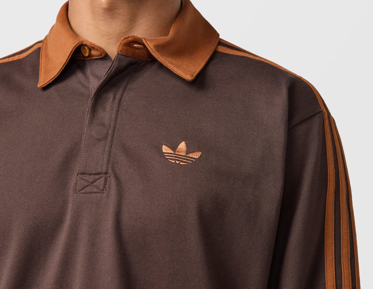 adidas Originals 3-Stripes Rugby Long Sleeve Polo Shirt