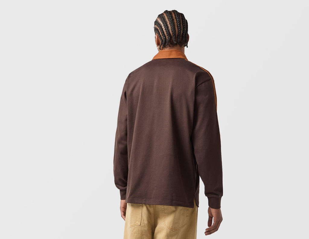 adidas Originals 3-Stripes Rugby Long Sleeve Polo Shirt