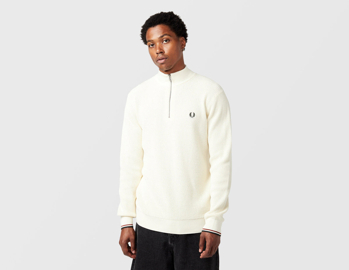 Fred Perry Waffle Stitch Zip Fleece