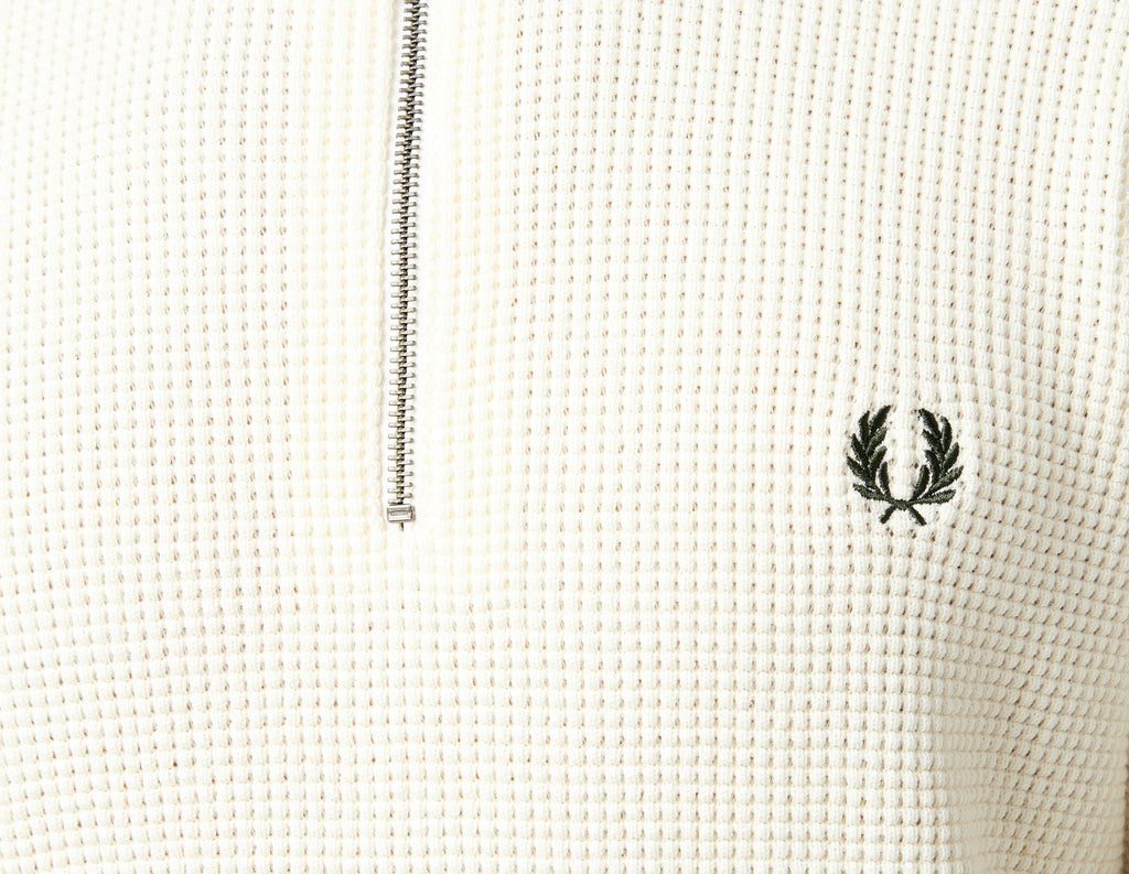 Fred Perry Waffle Stitch Zip Fleece
