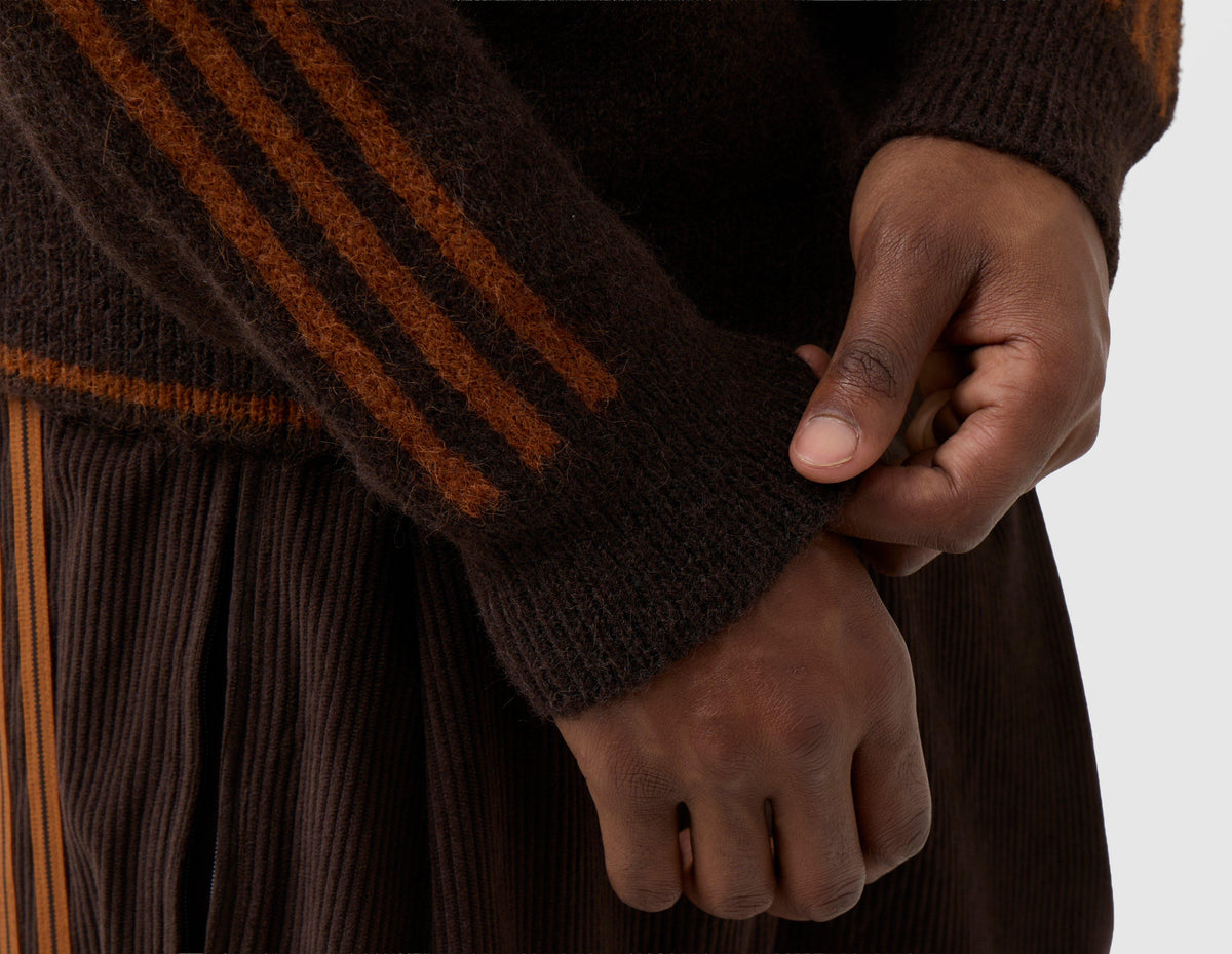 adidas Originals 3-Stripes Knit Crew Sweatshirt